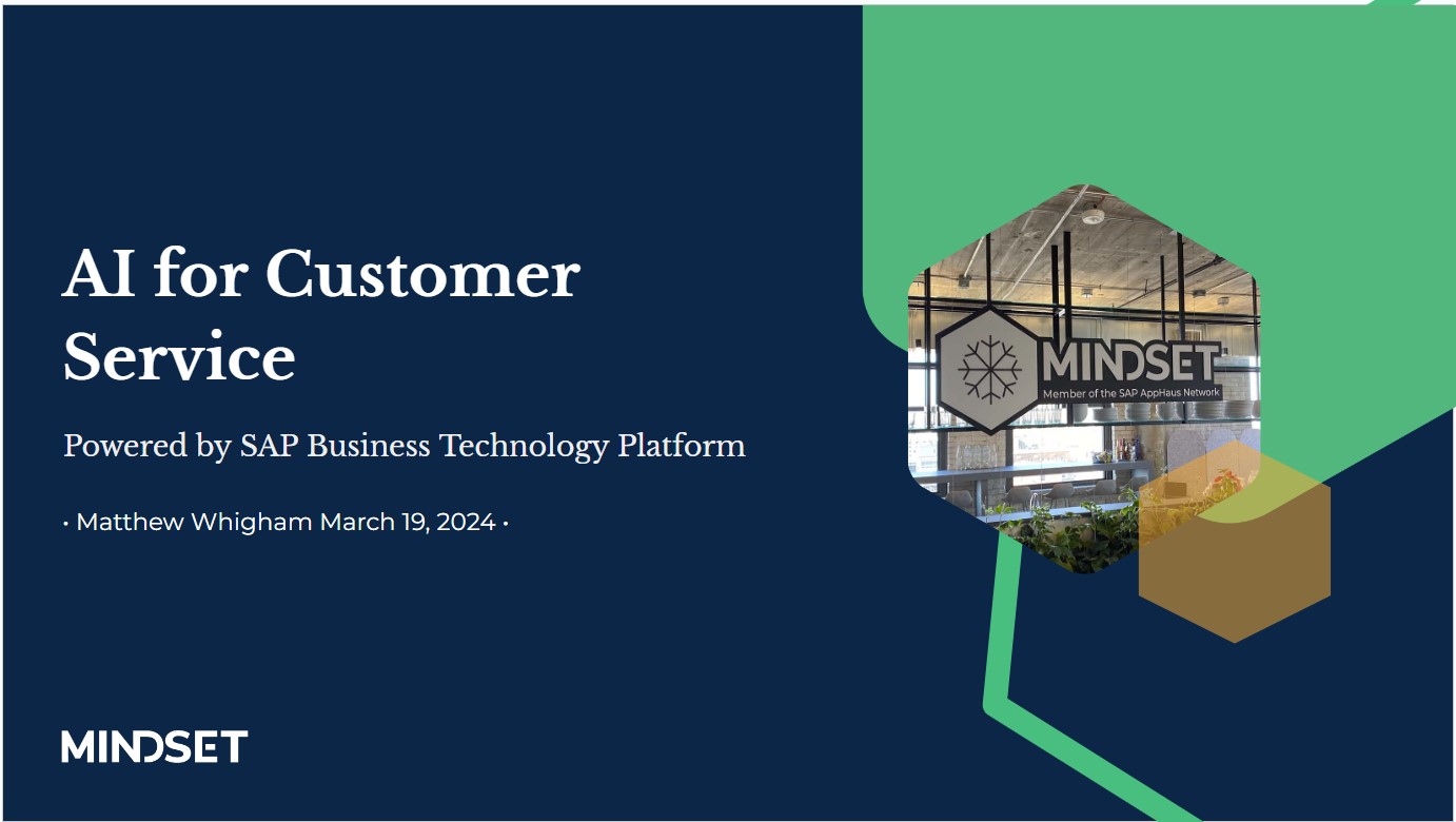 BTP Champion Days Chicago: AI for Customer Service powered by SAP Business Technology Platform